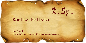 Kanitz Szilvia névjegykártya